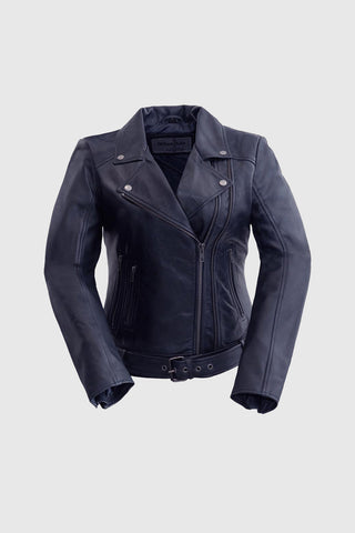 Chloe Womens Fashion Leather Jacket Violet Chloe Womens Fashion Leather Jacket Violet