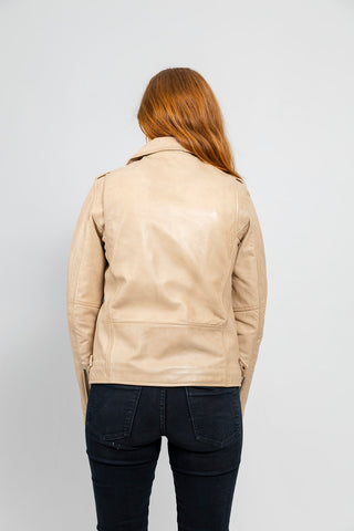 Rebel Womens Leather Jacket Oil Sand Rebel Womens Leather Jacket Oil Sand