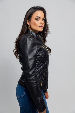 Madelin Womens Fashion Leather Jacket Madelin Womens Fashion Leather Jacket