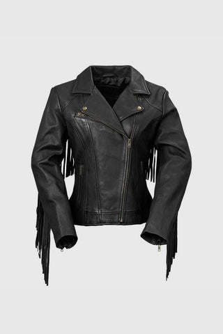 Daisy Womens Fashion Leather Jacket Black Daisy Womens Fashion Leather Jacket Black