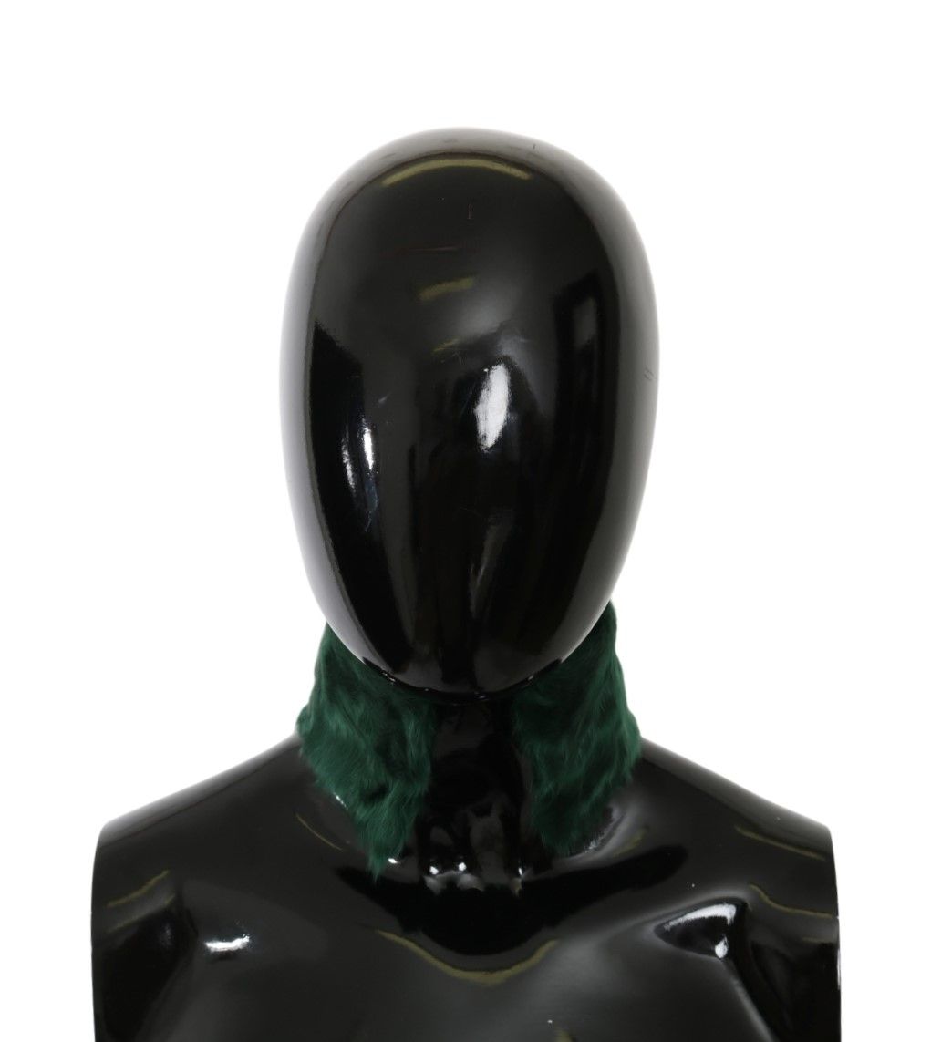 Dolce & Gabbana Luxurious Green Lambskin Scarf for Women