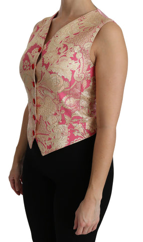 Dolce & Gabbana Elegant Silk Blend V-Neck Vest Top