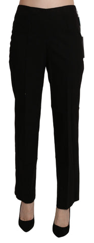 BENCIVENGA Elegant High Waist Straight Black Pants