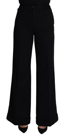 Dolce & Gabbana Elegant Cashmere Wide Leg Trousers