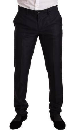 Dolce & Gabbana Elegant Slim Fit Jacquard Suit in Blue