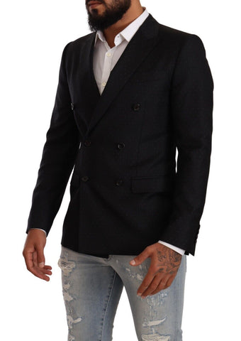 Dolce & Gabbana Elegant Black Dotted Formal Blazer