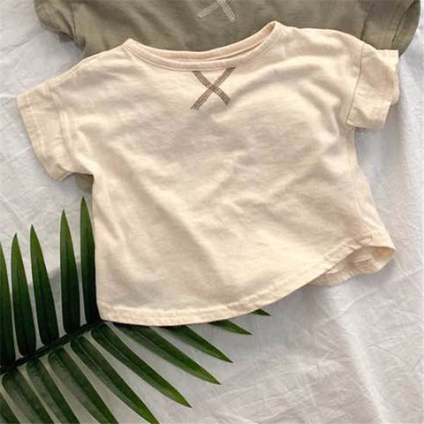 Summer Baby Children's Clothing Simple Short-sleeved T-shirt