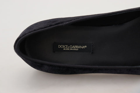 Dolce & Gabbana Elegant Black Silk-Blend Loafers