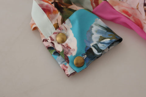 Dolce & Gabbana Elegant Floral Patchwork Silk Blouse