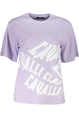 Cavalli Class Purple Cotton Women T-Shirt