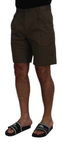 Dolce & Gabbana Elegant Green Cotton Chino Shorts