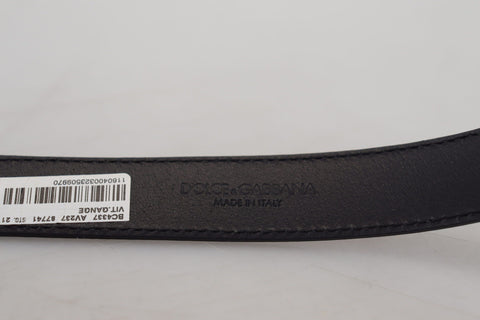 Dolce & Gabbana Elegant Blue Calf Leather Belt