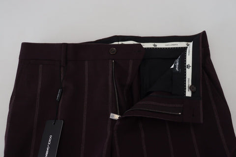 Dolce & Gabbana Elegant Brown Wool Blend Trousers
