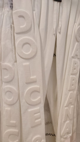 Dolce & Gabbana Elegant White Cotton Sweatpants
