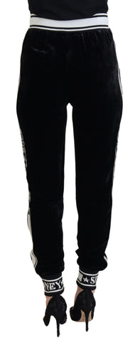 Dolce & Gabbana Elegant Velvet Pants - Timeless Black Luxury