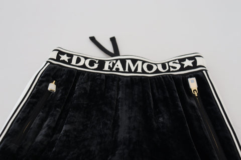 Dolce & Gabbana Elegant Velvet Pants - Timeless Black Luxury