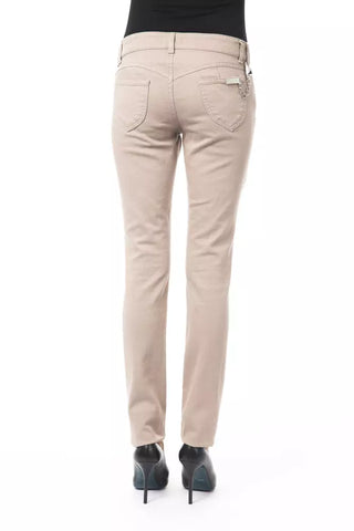 BYBLOS Beige Cotton Women Pant