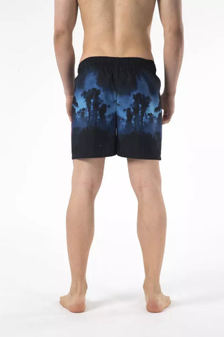 Just Cavalli Black Polyester Men Swimwear Short