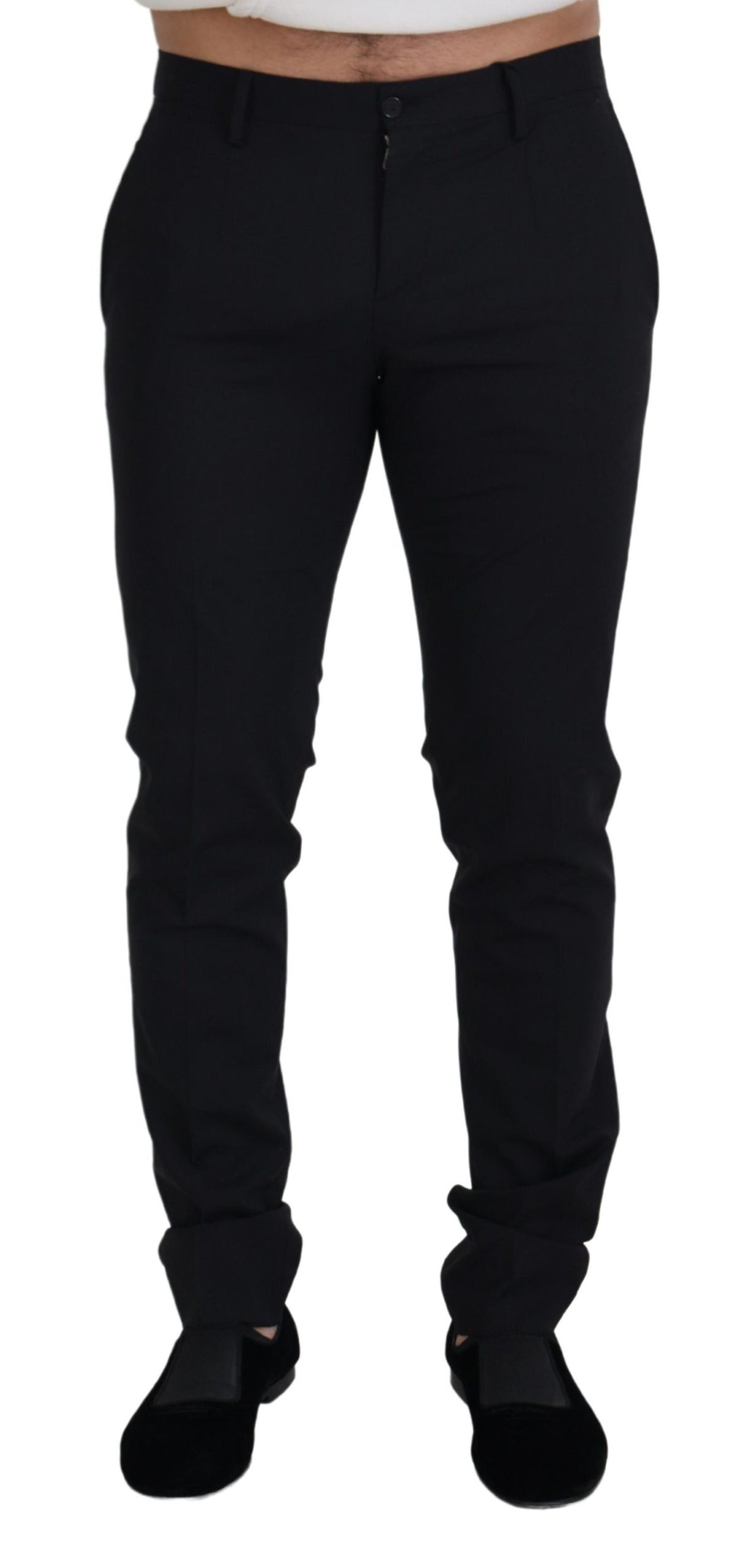 Dolce & Gabbana Elegant Black Wool Blend Trousers