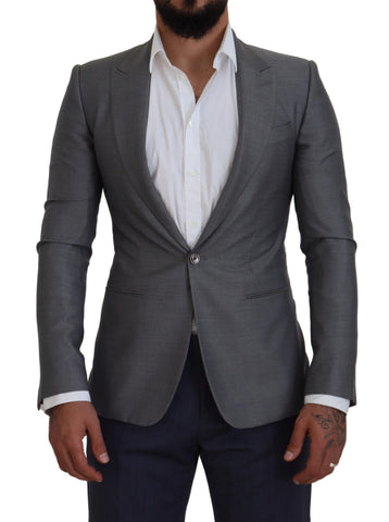 Dolce & Gabbana Elegant Light Gray Sicilia Blazer Jacket