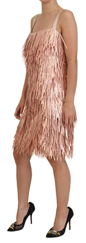 Dolce & Gabbana Elegant Pink A-Line Tinsel Dress