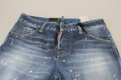 Dsquared² Chic Cropped Blue Denim - Elevate Your Casual Look