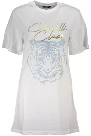 Cavalli Class White Cotton Women T-Shirt
