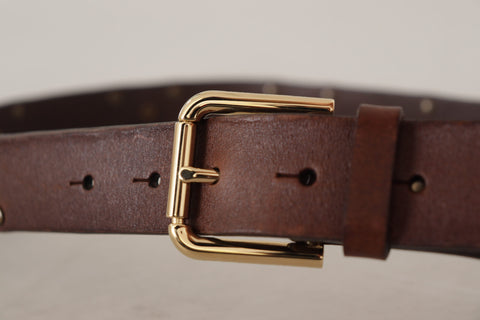 Dolce & Gabbana Elegant Leather Belt with Metal Buckle