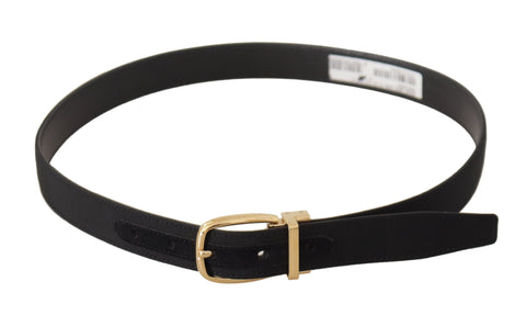 Dolce & Gabbana Elegant Black Leather Belt