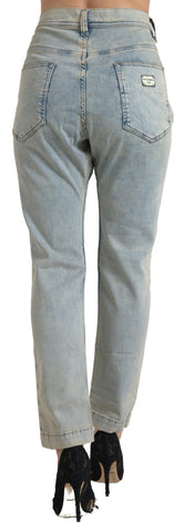 Dolce & Gabbana Chic Mid Waist Skinny Jeans in Blue