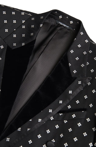 Dolce & Gabbana Elegant Geometric Patterned Slim Blazer