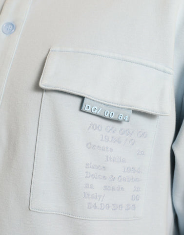 Dolce & Gabbana Elegant Light Blue Cotton Blend Crew Neck Sweater