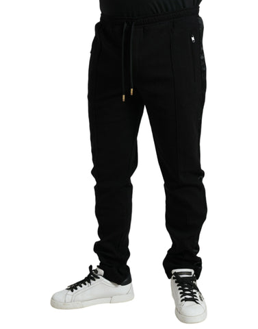 Dolce & Gabbana Elegant Black Cotton Blend Jogger Pants