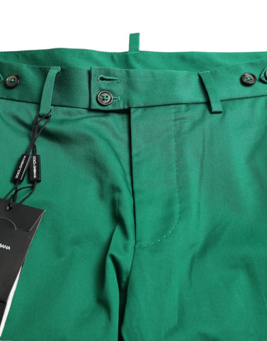 Dolce & Gabbana Elegant Deep Green Cotton Bermuda Shorts