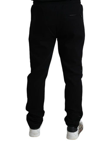 Dolce & Gabbana Elegant Black Cotton Blend Jogger Pants