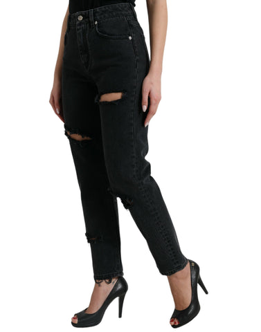 Dolce & Gabbana Elegant High-Waist Black Stretch Jeans