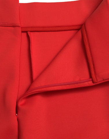 Dolce & Gabbana Elegant High Waist Red Leggings