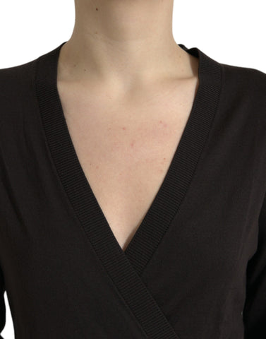Dolce & Gabbana Elegant Black Virgin Wool Cardigan