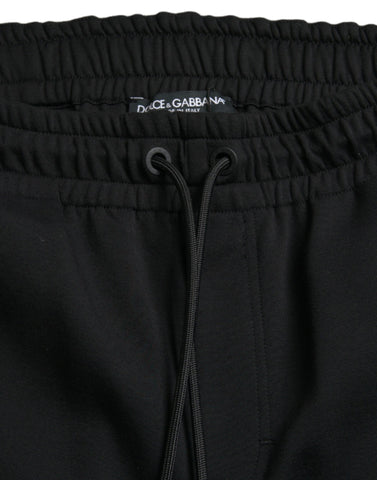 Dolce & Gabbana Elegant Black Jogger Pants - Cotton & Nylon Blend