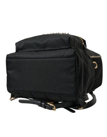 Dolce & Gabbana Elegant Embellished Black Backpack