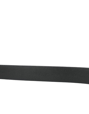 Dolce & Gabbana Elegant Black Leather Belt with Metal Buckle