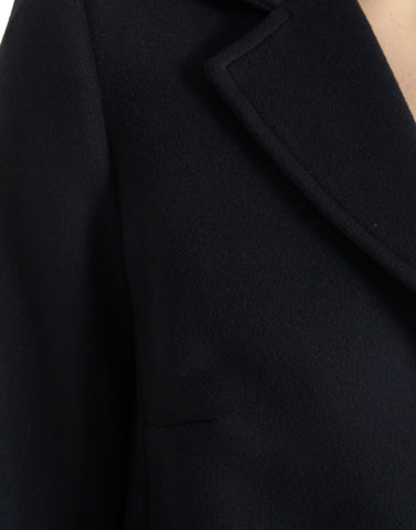 Dolce & Gabbana Elegant Virgin Wool Blend Black Blazer