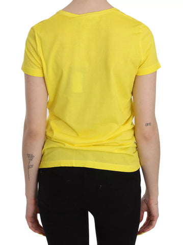 Dsquared² Yellow Round Neck Short Sleeve Shirt Top Blouse