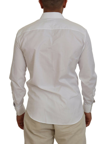 Dsquared² White Cotton Collared Long Sleeves Formal Shirt