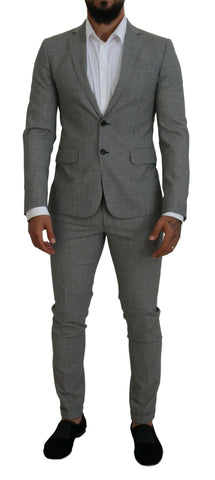 Dsquared² Gray Wool Single Breasted 2 Piece PARIS Suit