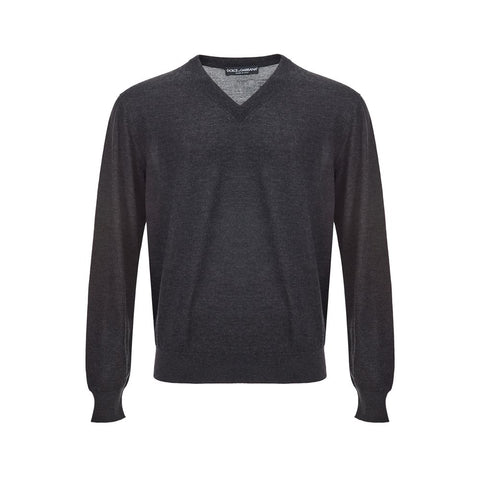 Dolce & Gabbana Elegant Gray Cashmere Sweater for Men