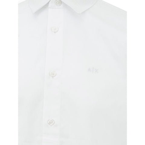 Armani Exchange Elegant White Cotton Shirt for Men