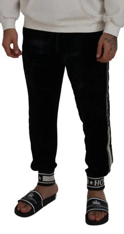 Dolce & Gabbana Black Jogger Jogging Trouser Cotton Pants