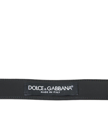 Dolce & Gabbana Red Leather Silver Metal Buckle Belt Men