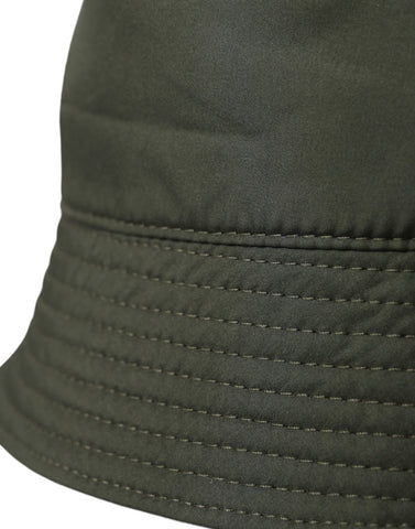 Dolce & Gabbana Army Green Polyester Cap Bucket Hat Men